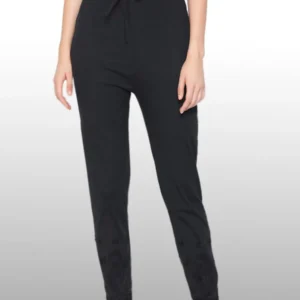 Mayuri Lycra Straight Chikankari Cigarette Pant - Black