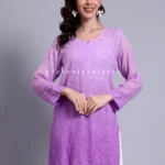 VanyaViscoseChikankariShortJaalKurti-Lavender_1